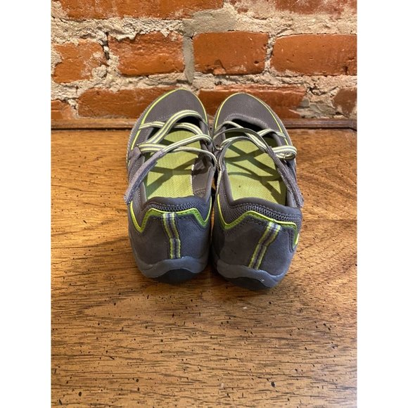 Croft & Barrow Barefoot Design Gray & Green Mesh Strappy Ballet Flats Size 11 M - Picture 3 of 5